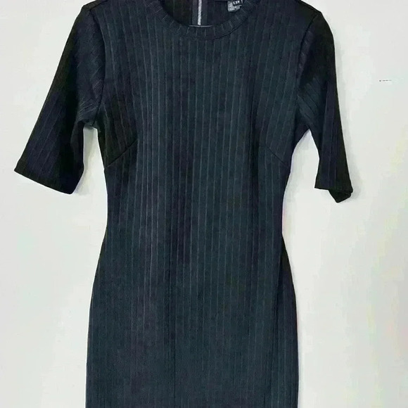 French Connection Ribbed Zip Back Dress with Back Opening. - Picture 2 of 4